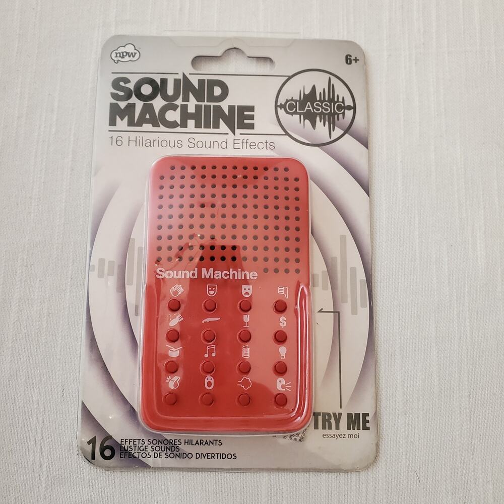 NPW Classic Sound Machine 16 Hilarious Sound Effects Red Novelty Toy Prank Gift